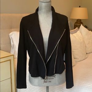 Red 23 Asymmetrical Zip Crop Jacket Size XS NWT